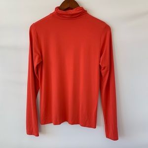 EILEEN FISHER turtleneck Orange long sleep Top XS
